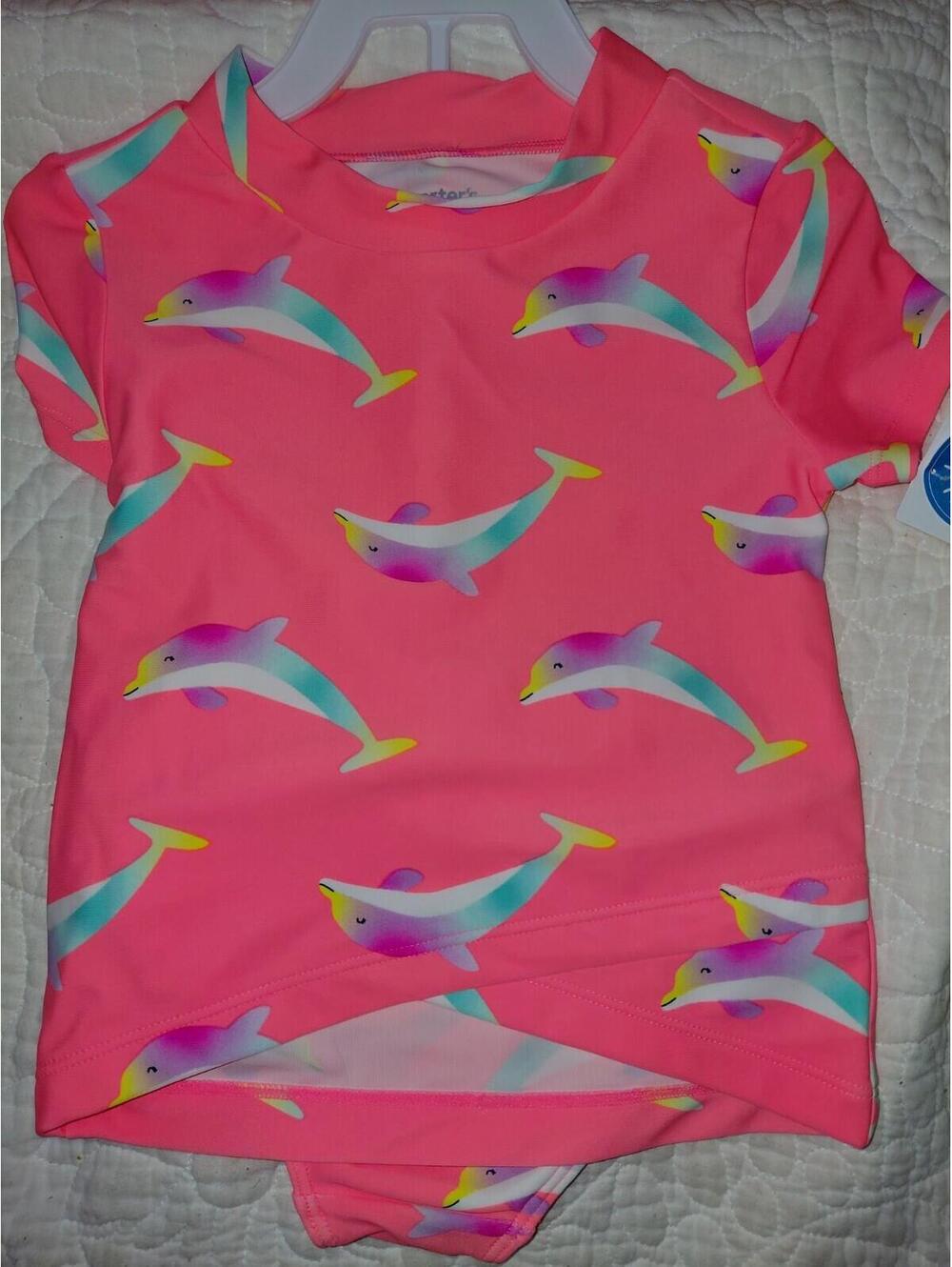 Carter's 2 piece dolphin swim size 4 Girls